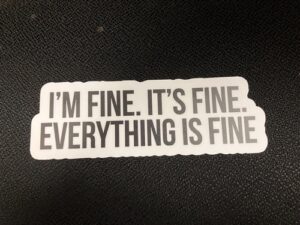 I'm Fine. It's Fine. Everything is Fine. 