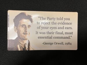 Orwell Quote Sticker 